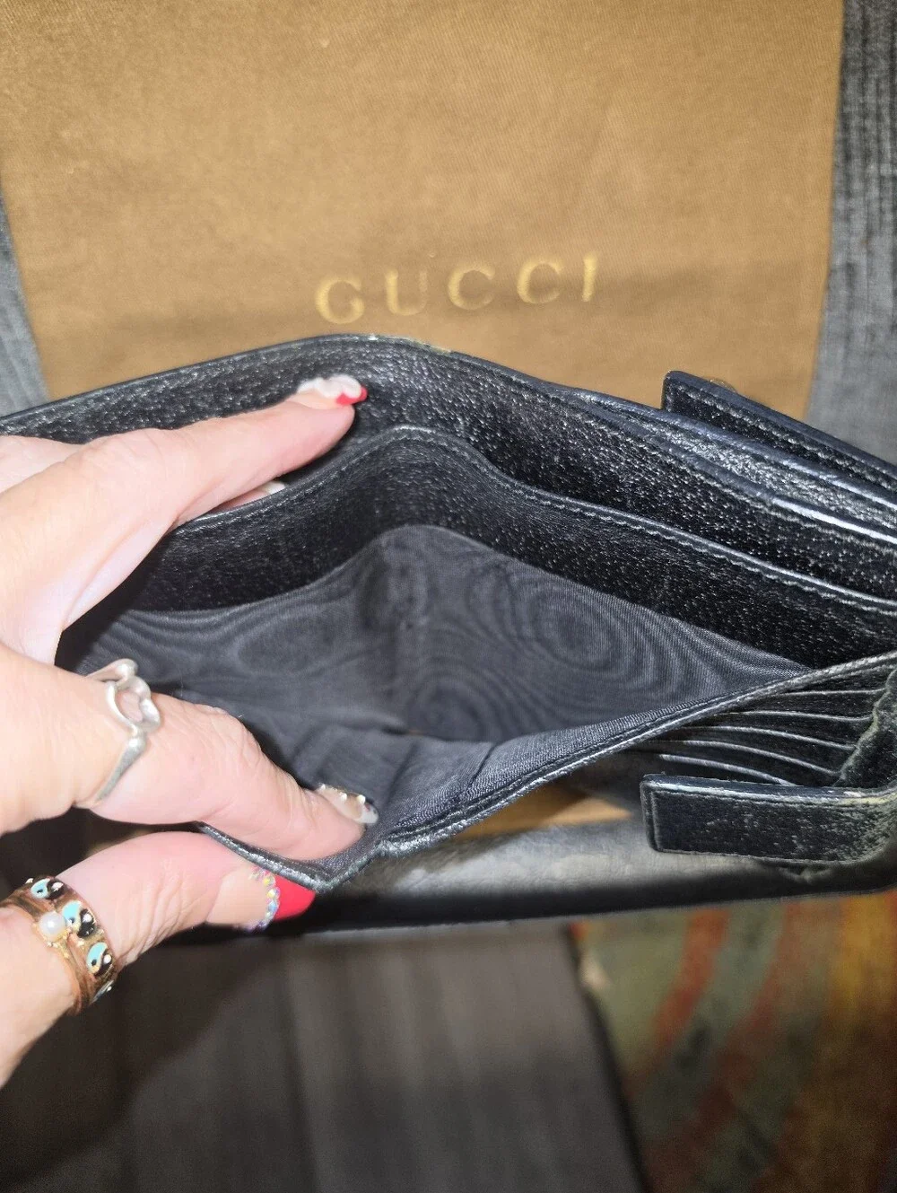 Vintage Gucci GG Monogram Canvas Compact Wallet